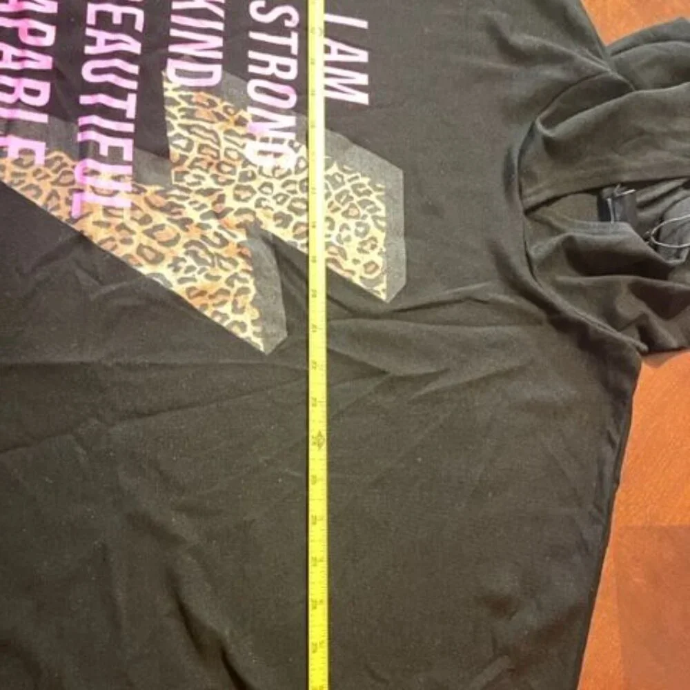 LATC Womens‎ Inspirational Hoodie With Leopard Print & Positive Text ones size